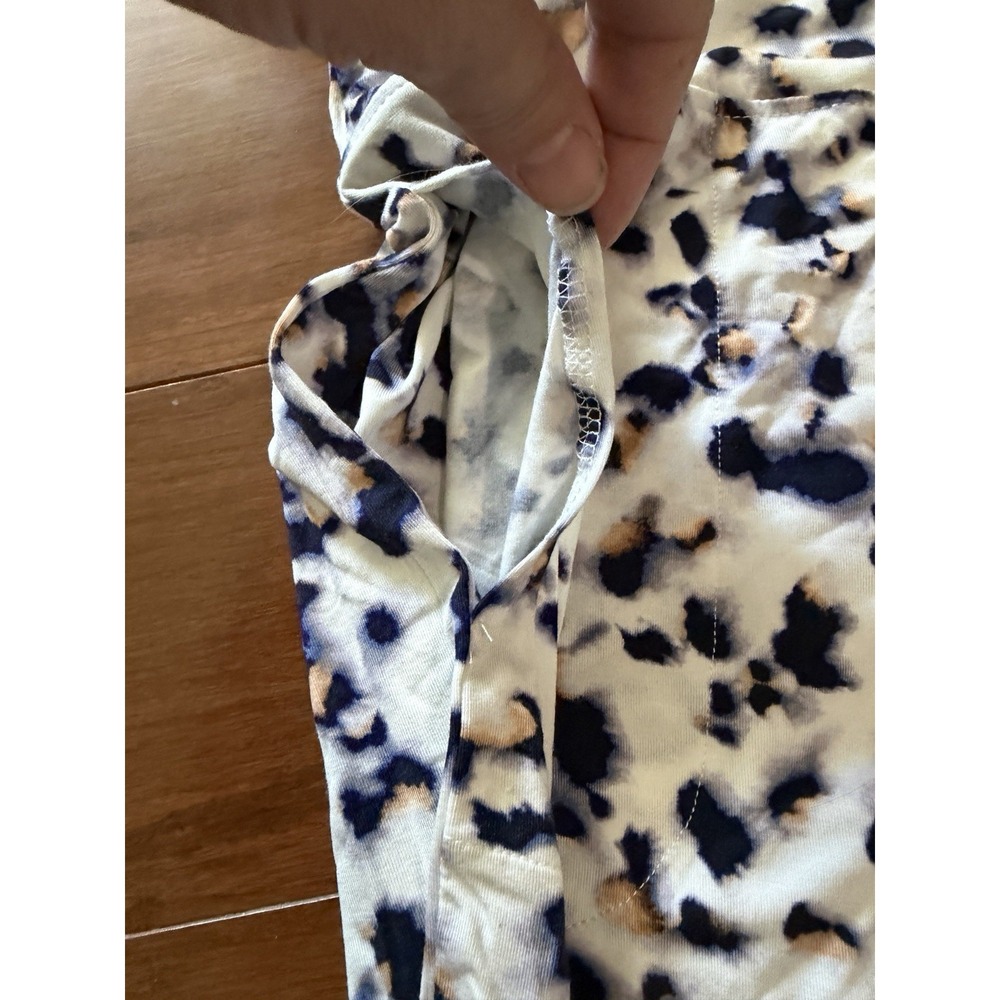 NWT Soma Women's Cool Nights Navy Blue Long Sleeve Top And Print Bottoms Sz XL - Picture 7 of 10